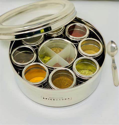 stainless steel spice box